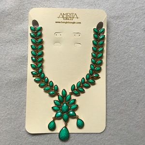 Amrita Singh turquoise floral motif necklace